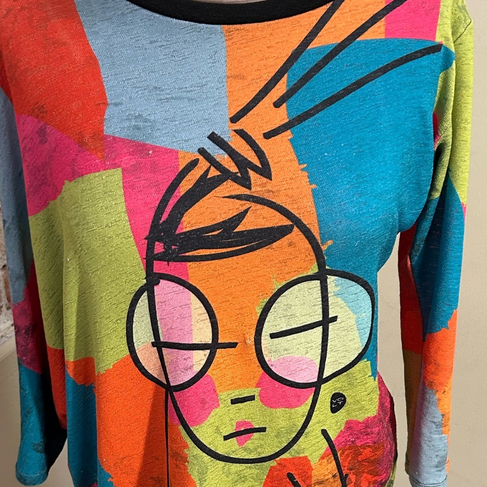 VOLT Vintage lightweight color block stretch face image asymetrical Small - Picture 3 of 15